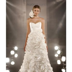 Martina Liana 369 Wedding Dress Sample Sale - A-Line style dress with smooth sweetheart bodice, hand-fashioned silk organza skirt.