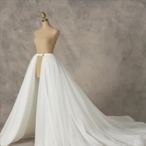 Pronovias Ninfa Wedding Overskirt Sample Sale - Satin & soft tulle over-skirt, a wedding accessory that transforms a dress into a gorgeous ballgown.