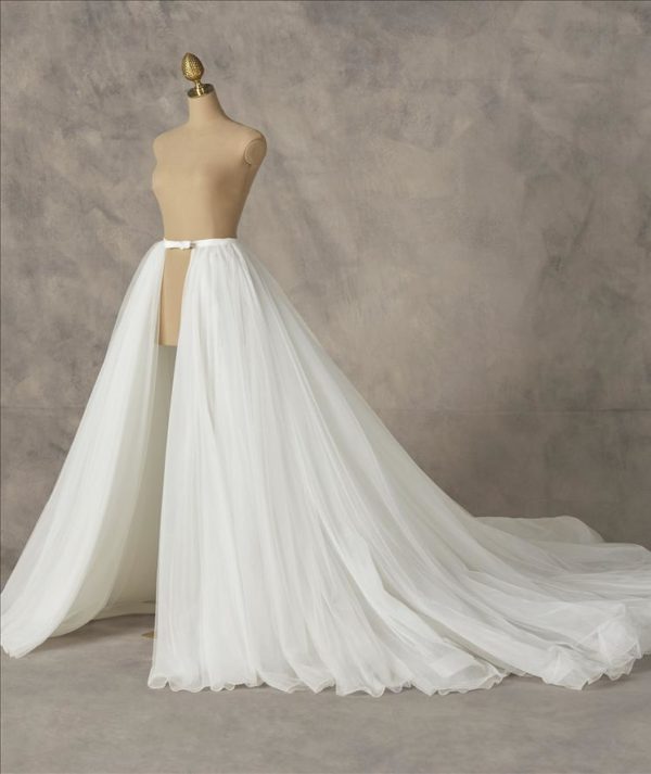 Pronovias Ninfa Wedding Overskirt Sample Sale - Satin & soft tulle over-skirt, a wedding accessory that transforms a dress into a gorgeous ballgown.