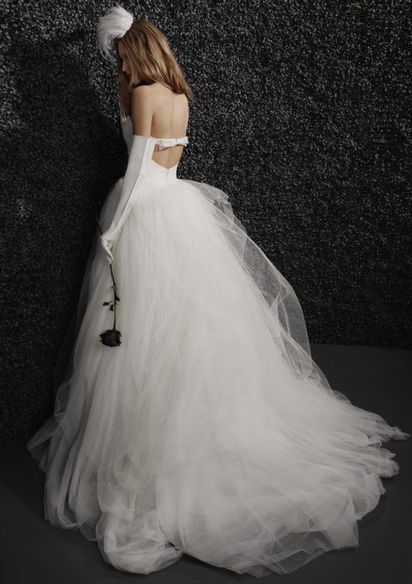 Vera Wang x Pronovias Claudine Wedding Dress - Off White Ballgown, Silk Mikado dress with a sweetheart neckline, closed back and silk mikado tulle skirt.