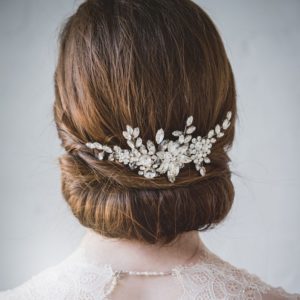English Violet bridal comb by Halo & Co