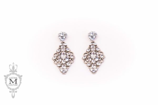 Vera Wedding Earrings from Justine Couture