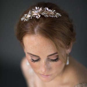 Silver Wildflower Bridal Headpiece by Justine Couture