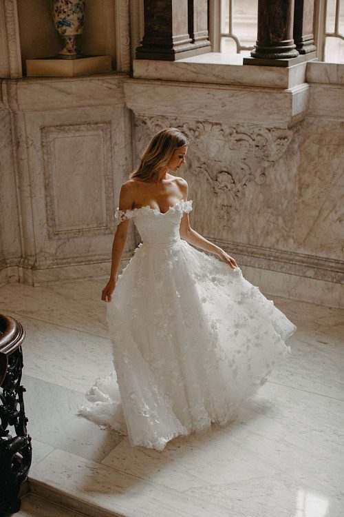 Debussy & Overskirt Wedding Dress - Suzanne Neville - New York City