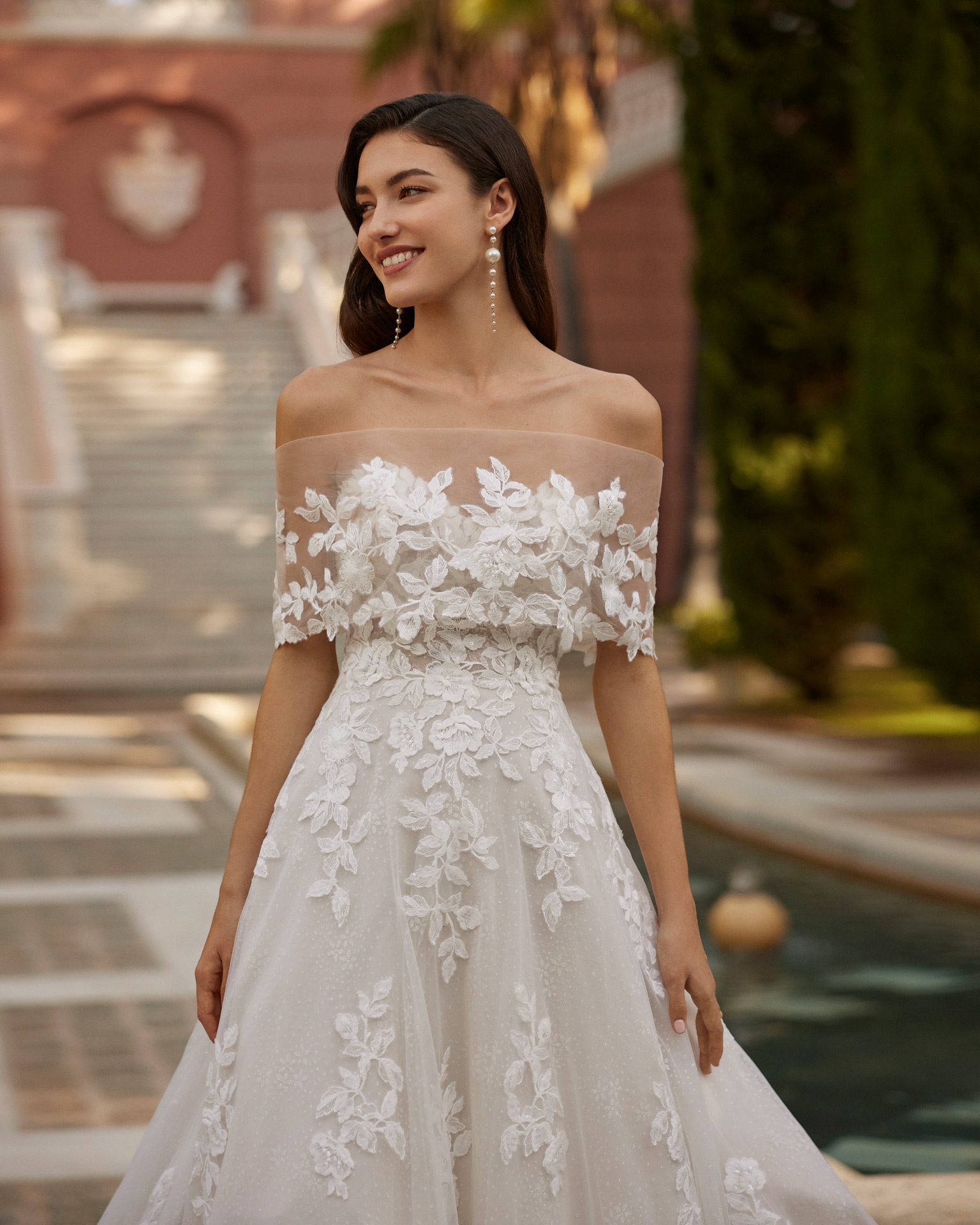Off Shoulder Lace Tulle Long Wedding Dresses Off Shoulder Lace Tulle Long Wedding Dresses